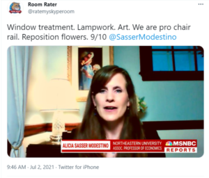 Alicia Sasser Modestino Twitter Room rater