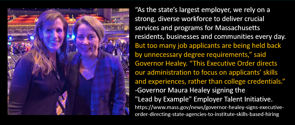 Alicia Modestino and Governor Healey